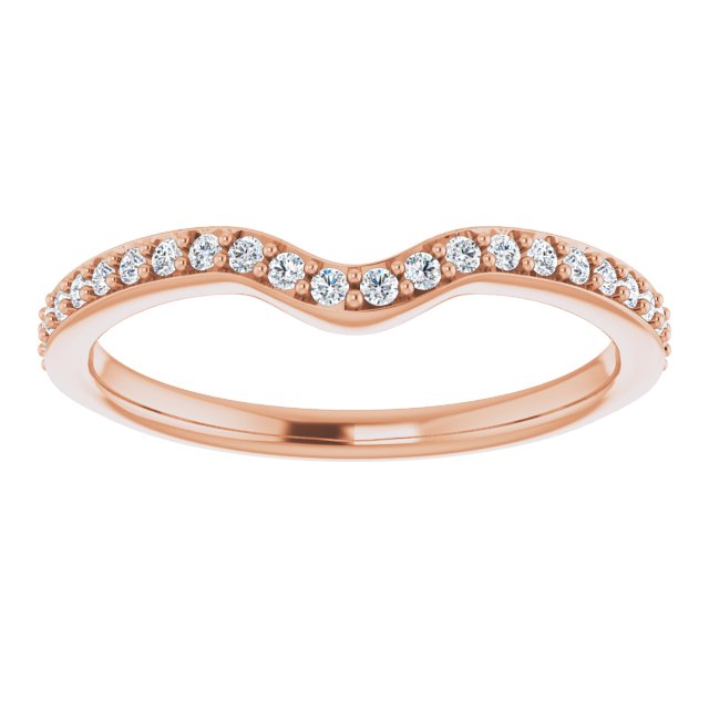 14K Rose 1/6 CTW Natural Diamond Band