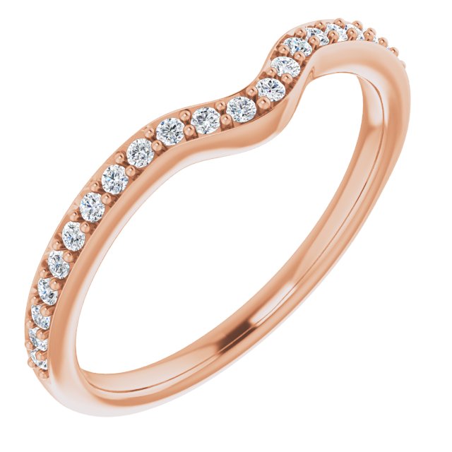 14K Rose 1/6 CTW Natural Diamond Band