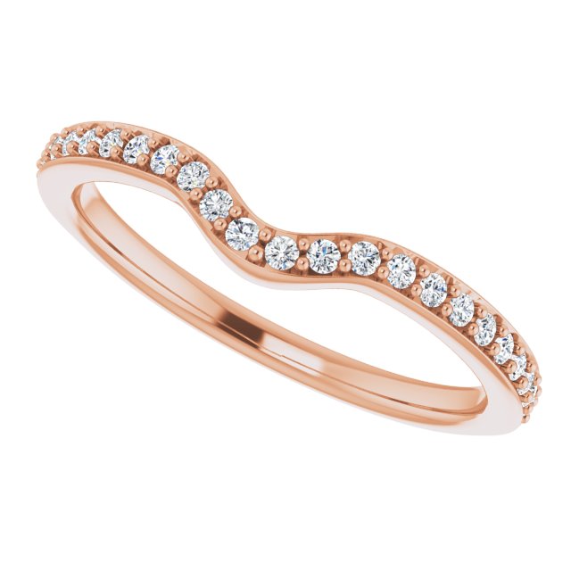 14K Rose 1/6 CTW Natural Diamond Band