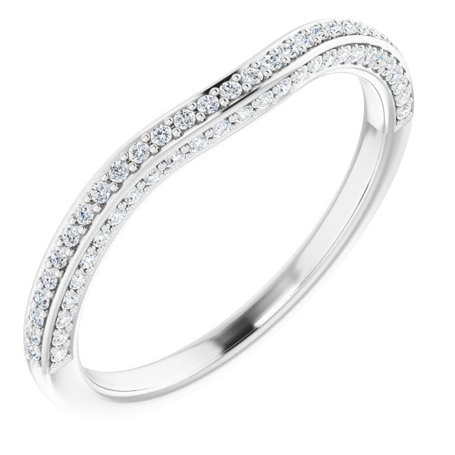 14K 1/6 CTW Natural Diamond Band for Round Ring