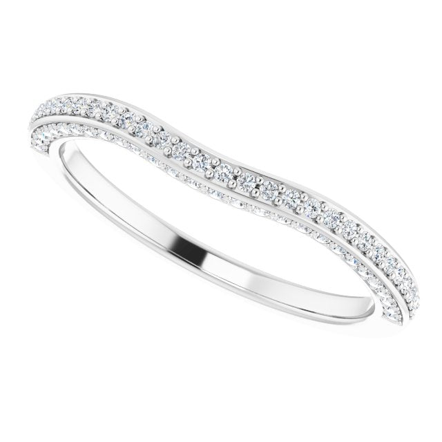 14K 1/6 CTW Natural Diamond Band for Round Ring