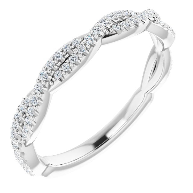 14K 1/5 CTW Natural Diamond Band for Round Ring