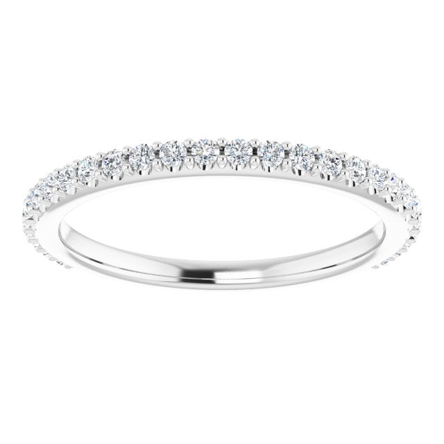 14K 1/4 CTW Natural Diamond Band for Round Ring