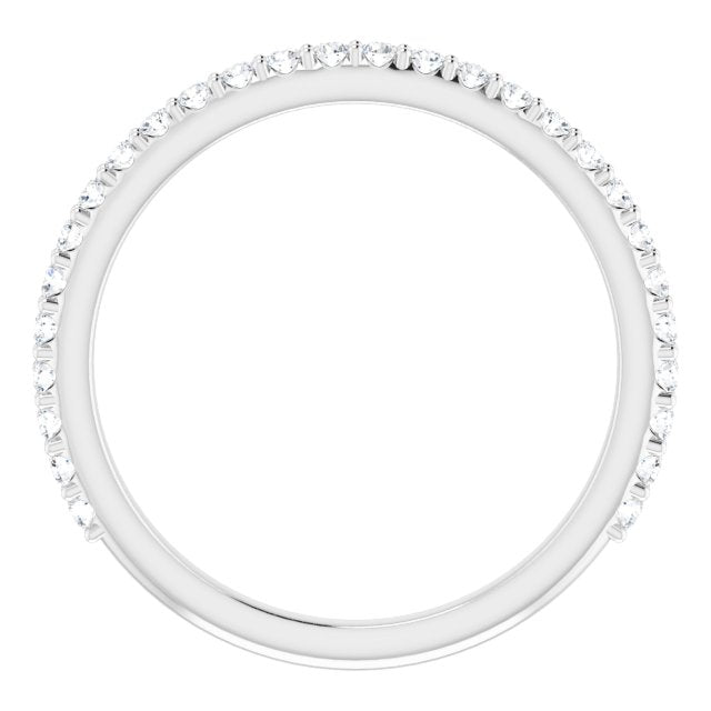14K 1/4 CTW Natural Diamond Band for Round Ring