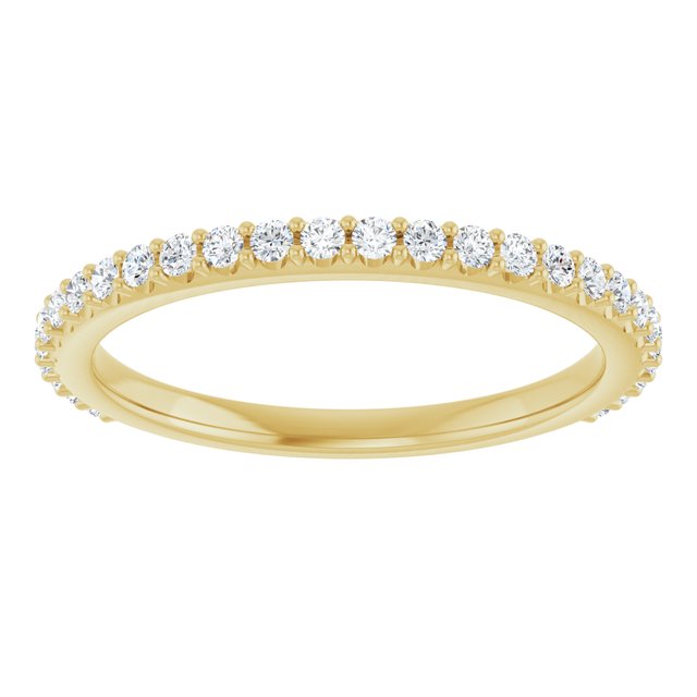 14K 1/4 CTW Natural Diamond Band for Oval Ring