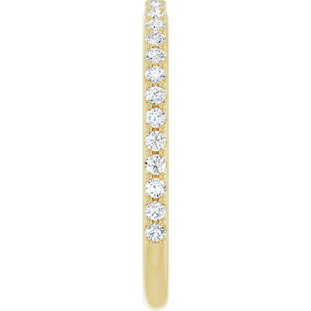 14K 1/4 CTW Natural Diamond Band for Oval Ring