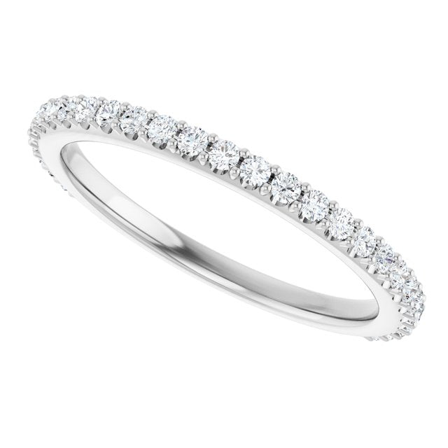 14K White 1/3 CTW Lab-Grown Diamond Band