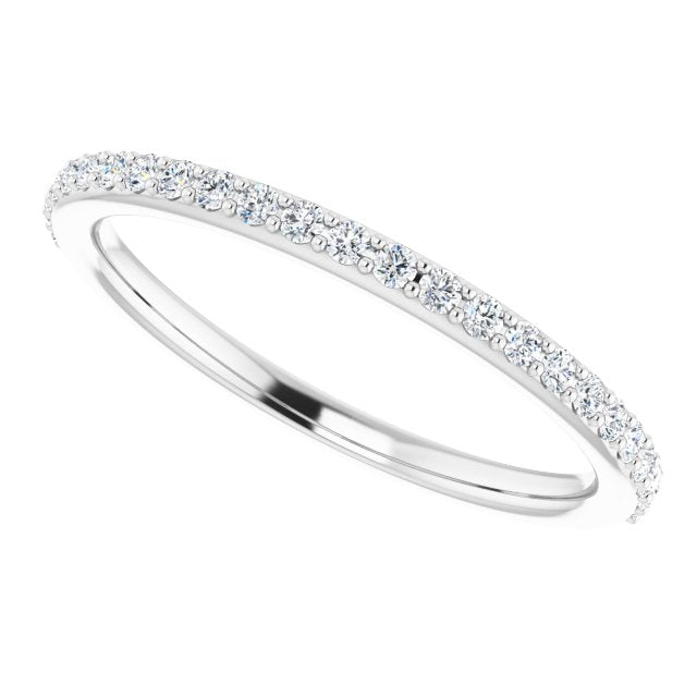 14K 1/5 CTW Natural Diamond Band for Cushion Ring