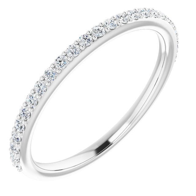 14K 1/5 CTW Natural Diamond Band for Cushion Ring