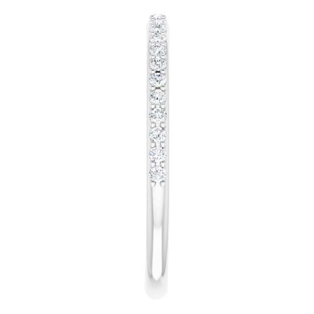 14K 1/5 CTW Natural Diamond Band for Cushion Ring
