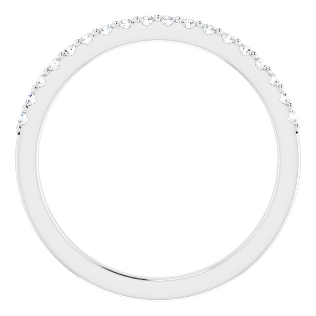 14K Oval 1/5 CTW Natural Diamond Matching Band