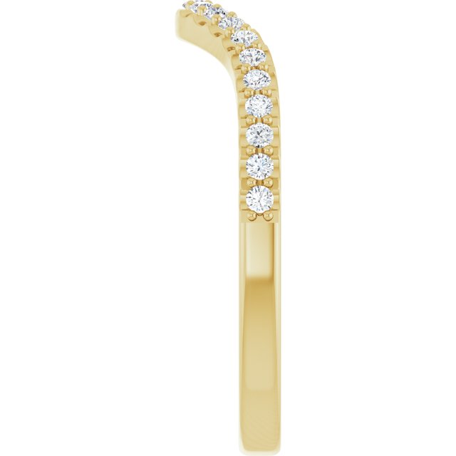 14K Yellow 1/5 CTW Natural Diamond Band