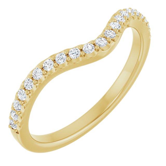 14K Yellow 1/5 CTW Natural Diamond Band