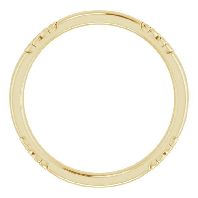 14K Floral Matching Band