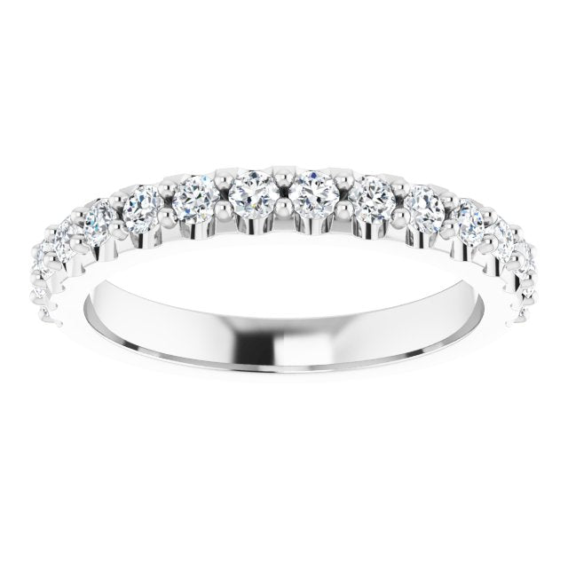 14K White 1/2 CTW Diamond Matching Band