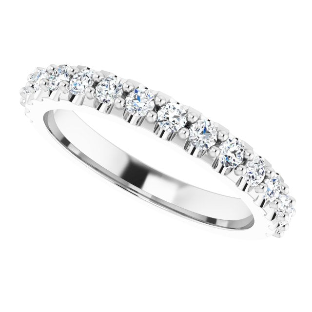 14K White 1/2 CTW Diamond Matching Band