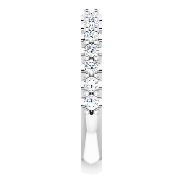 14K White 1/2 CTW Diamond Matching Band