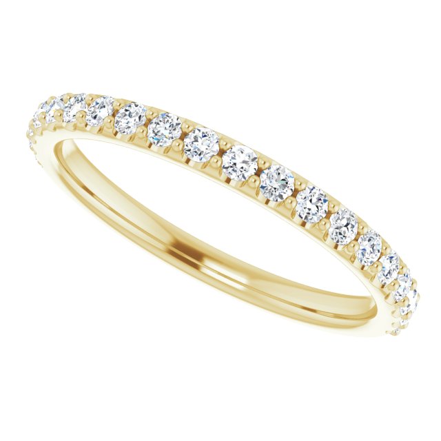 14K Yellow 3/8 CTW Lab-Grown Diamond Matching Band