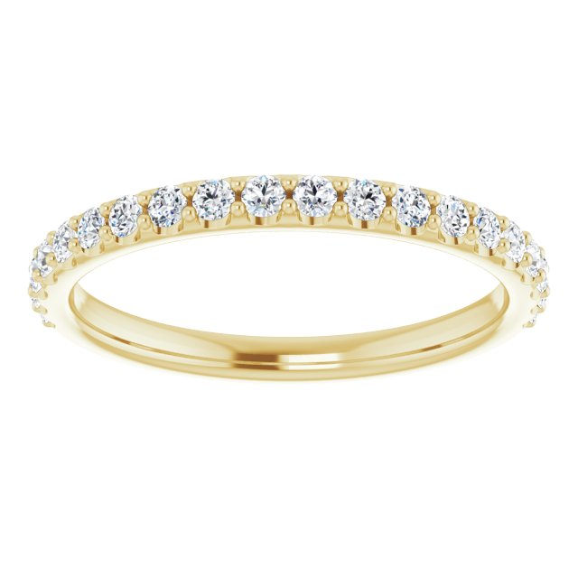 14K Yellow 3/8 CTW Lab-Grown Diamond Matching Band
