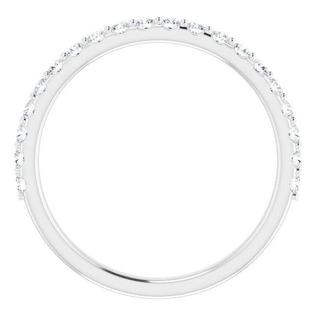 14K White 3/8 CTW Lab-Grown Diamond Matching Band