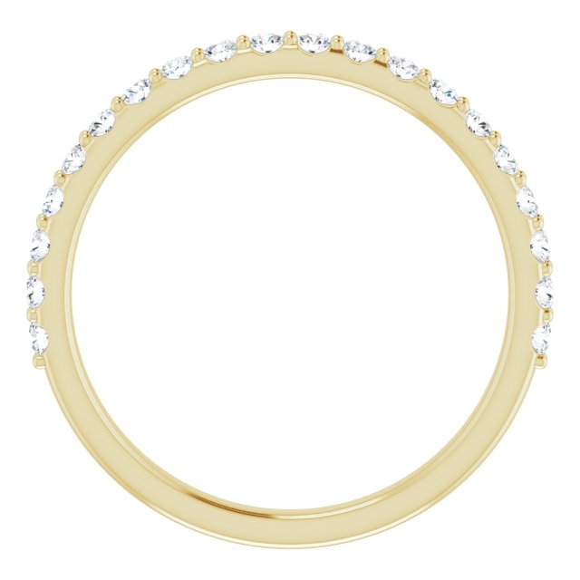 14K Yellow 3/8 CTW Lab-Grown Diamond Matching Band