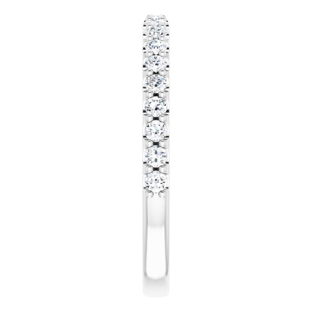 14K White 3/8 CTW Lab-Grown Diamond Matching Band