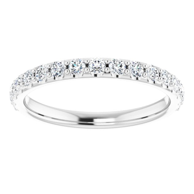 14K White 1/2 CTW Lab-Grown Diamond Matching Band