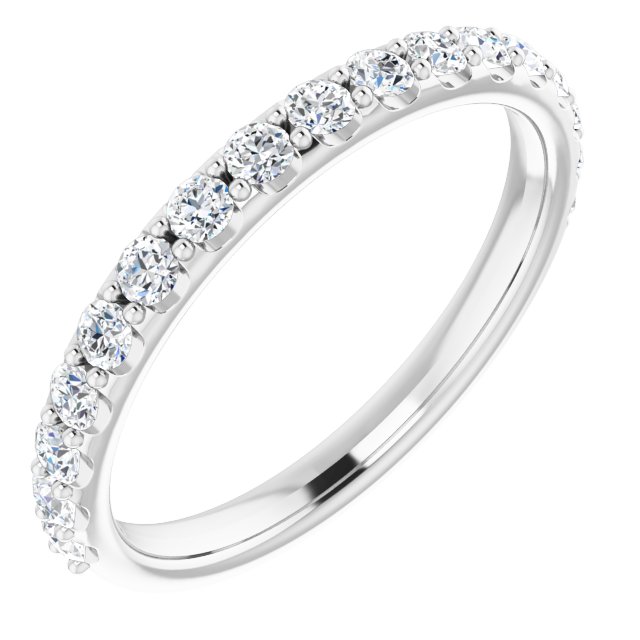 14K White 1/2 CTW Lab-Grown Diamond Matching Band