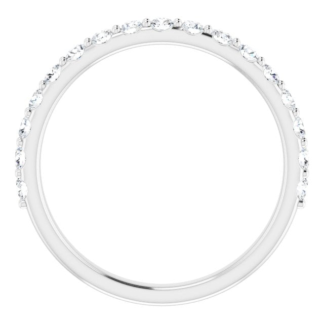 14K White 1/2 CTW Lab-Grown Diamond Matching Band