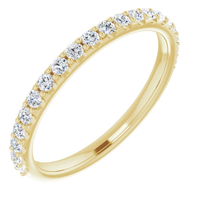 14K Yellow 3/8 CTW Lab-Grown Diamond Matching Band