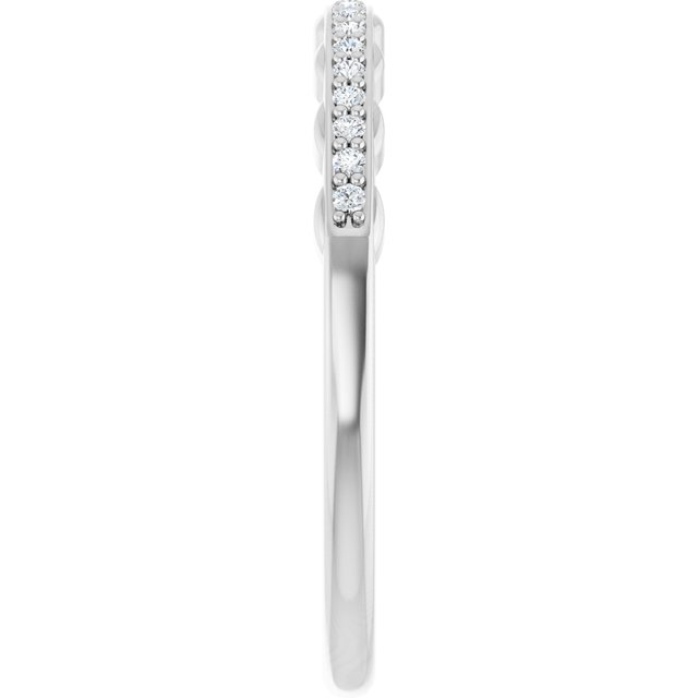 14K .07 CTW Diamond Band for Round Ring