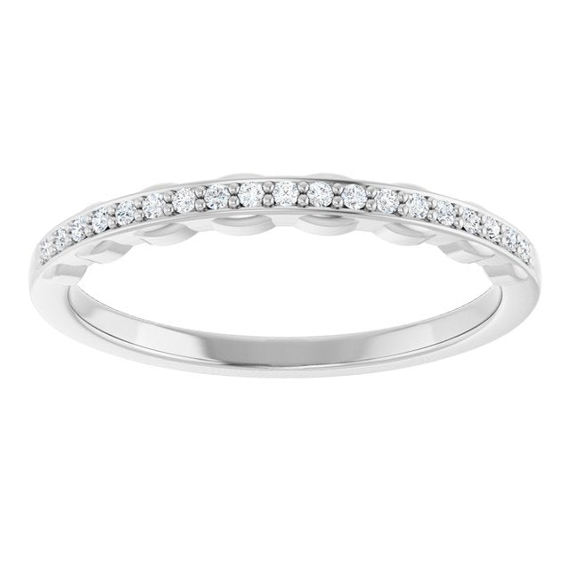 14K .07 CTW Diamond Band for Round Ring