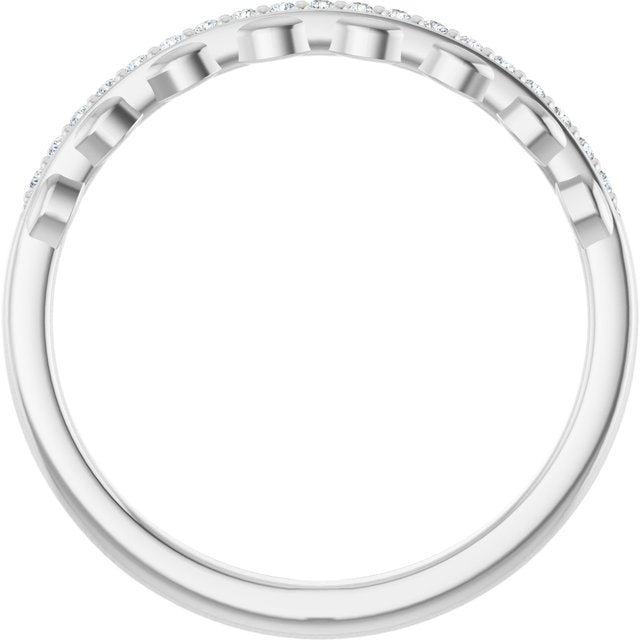 14K .07 CTW Diamond Band for Round Ring