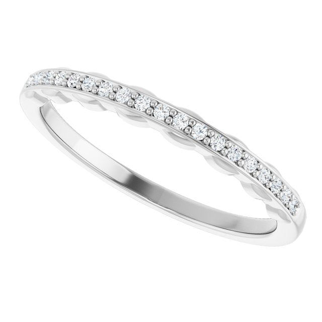 14K .07 CTW Diamond Band for Round Ring