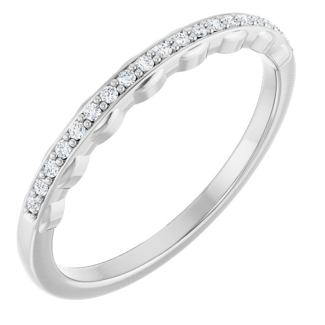 14K .07 CTW Diamond Band for Round Ring