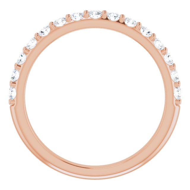 14K Rose 3/8 CTW Natural Diamond Band