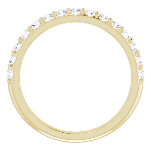14K Yellow 3/8 CTW Natural Diamond Band