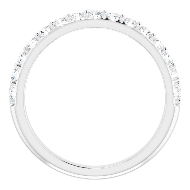Platinum 3/8 CTW Natural Diamond Band