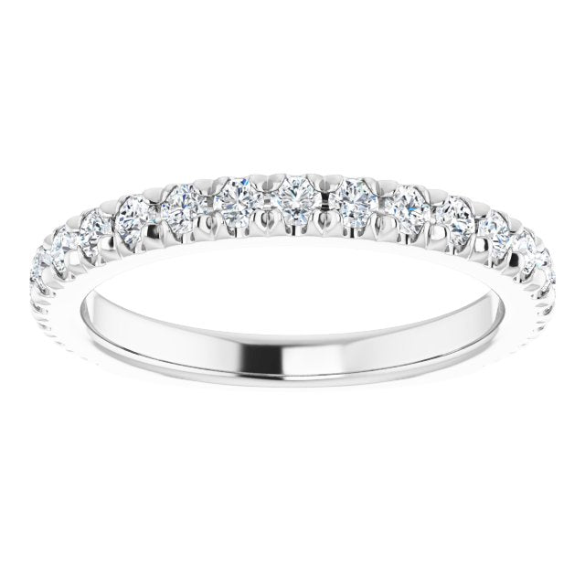 14K White 5/8 CTW Diamond Matching Band