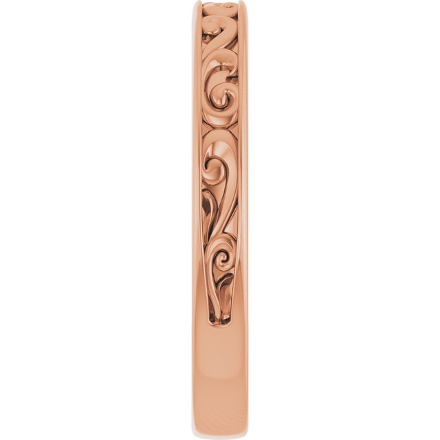 14K Rose Vintage-Inspired Matching Band