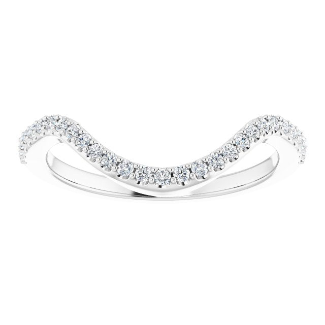 14K White 1/5 CTW Diamond Band