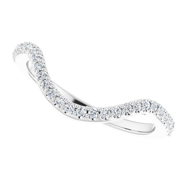 14K White 1/5 CTW Diamond Band
