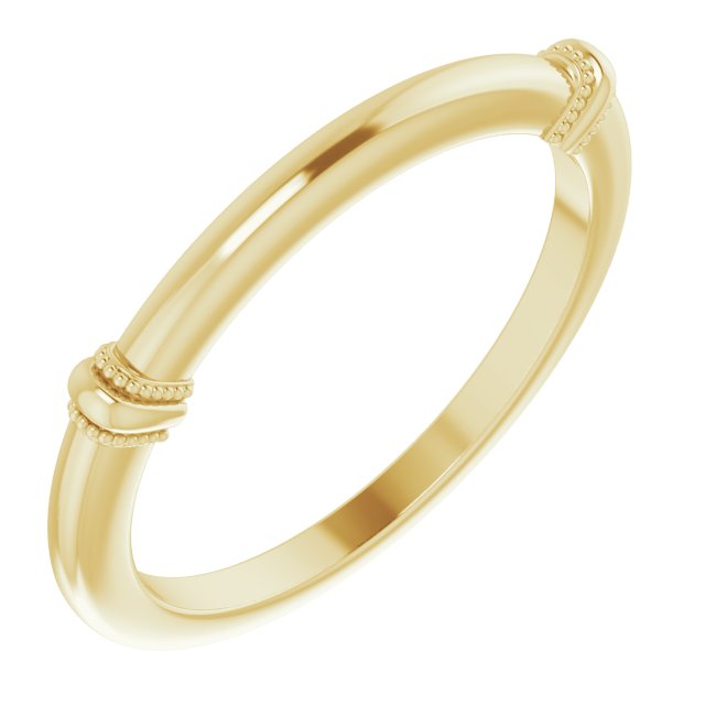 14K Milgrain Matching Band