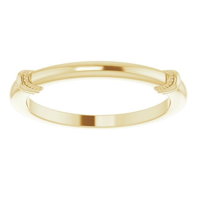 14K Milgrain Matching Band