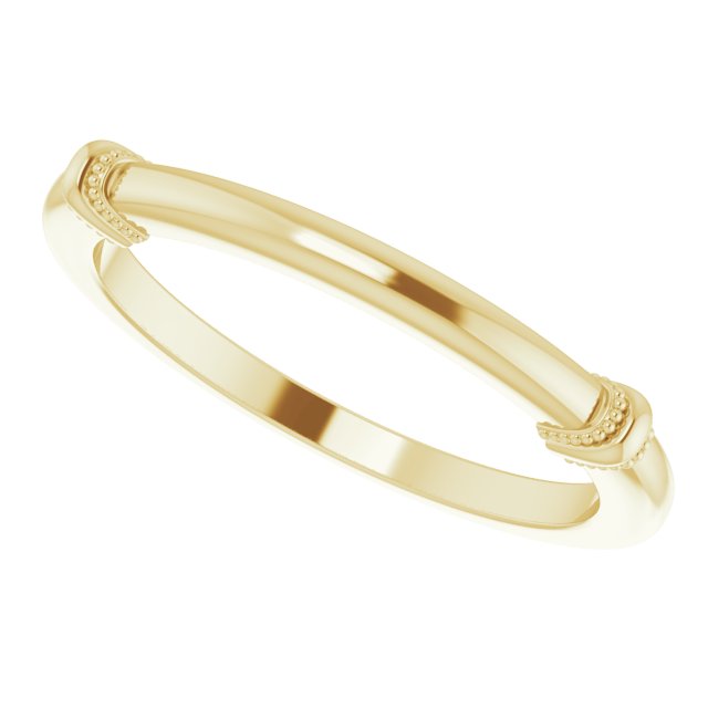 14K Milgrain Matching Band