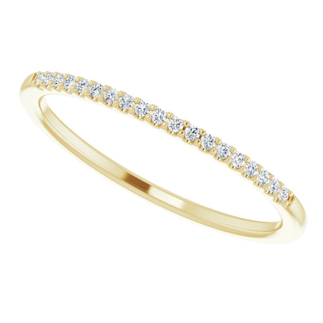 14K Yellow .08 CTW Natural Diamond Band