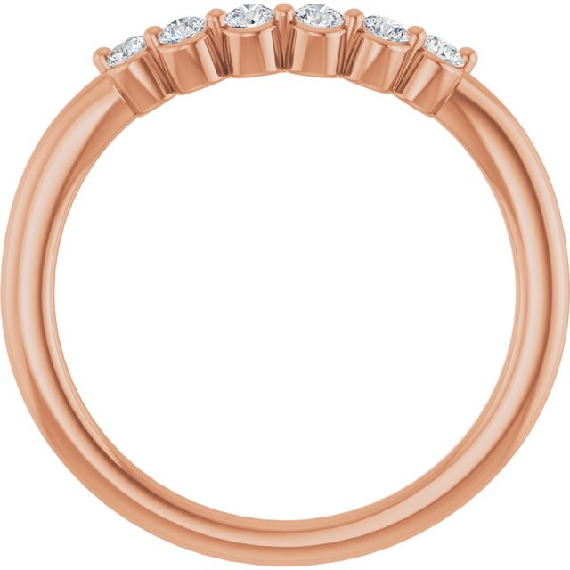 14K Rose 1/6 CTW Diamond Matching Band