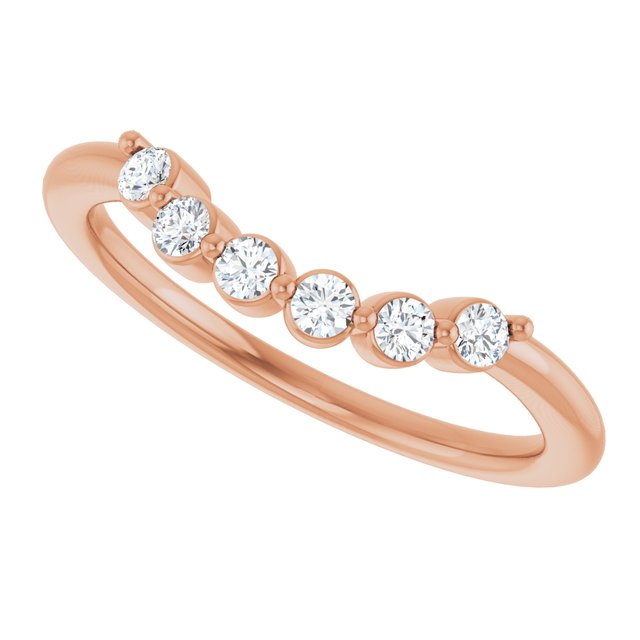 14K Rose 1/6 CTW Diamond Matching Band