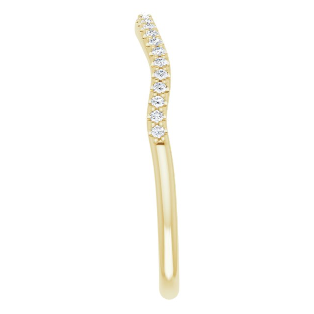 14K Yellow 1/10 CTW Natural Diamond Band