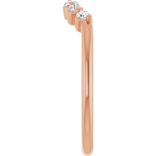 14K Rose 1/6 CTW Diamond Matching Band